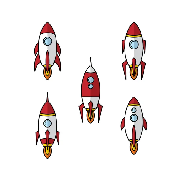 Space ship icons set — Stock Vector