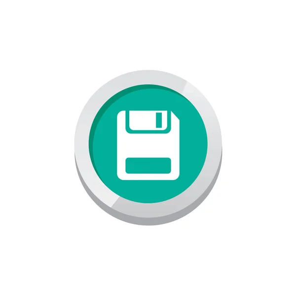 Floppy disk flat icon — Stock Vector