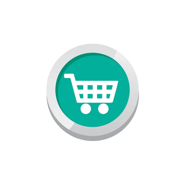 Shopping trolley flat icon — Stock Vector