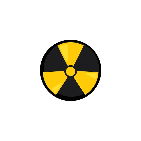 核危险平面图标 — 图库矢量图片