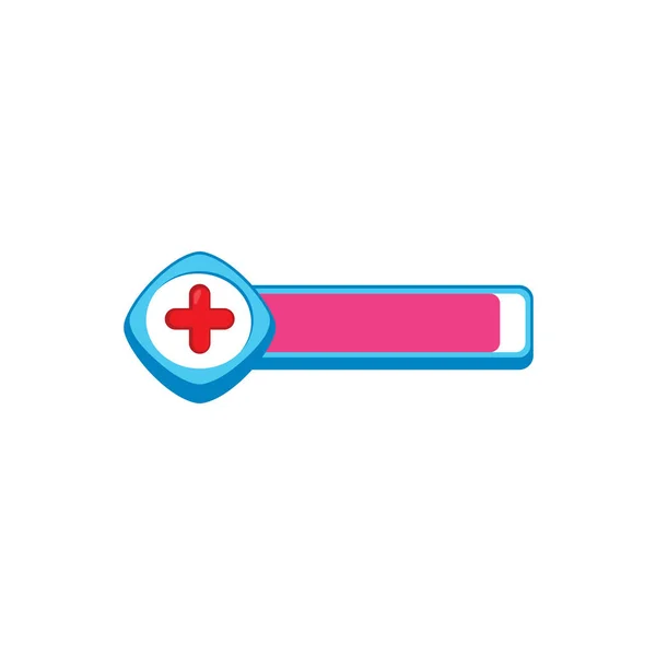 Health bar flat icon — Stock Vector
