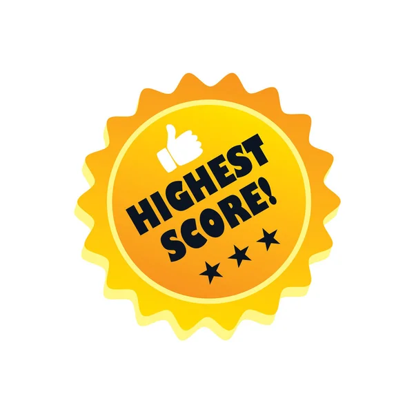 Hoogste score platte pictogram — Stockvector