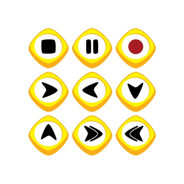 ゲーム アセットのボタン — ストックベクタ