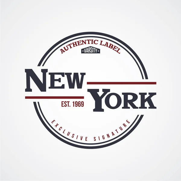 New York varsity odznak — Stockový vektor