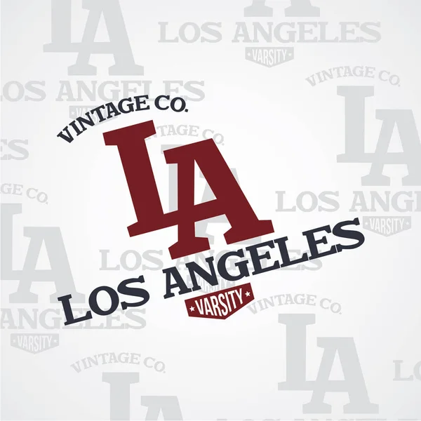 Los Angeles varsity badge — Stock Vector