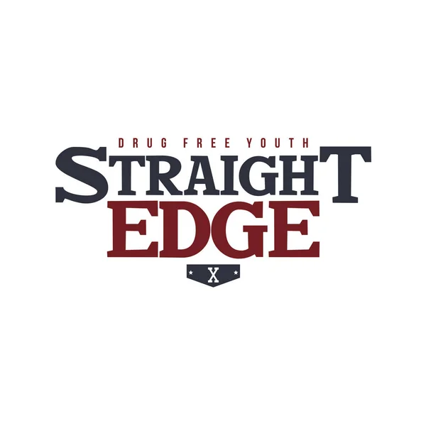 Straight edge badge label — Stock Vector