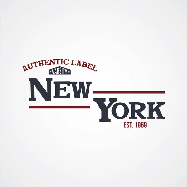 Νέα Υόρκη varsity σήμα — Διανυσματικό Αρχείο