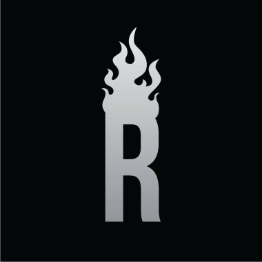 yanık B harfi logosu ateş 