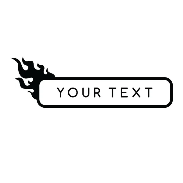 Verbrennende Textplatte — Stockvektor