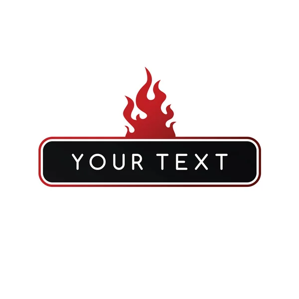 Burning text plate — Stock Vector