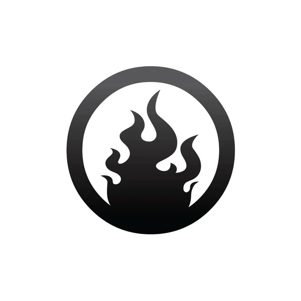 Anillo con icono de fuego — Vector de stock