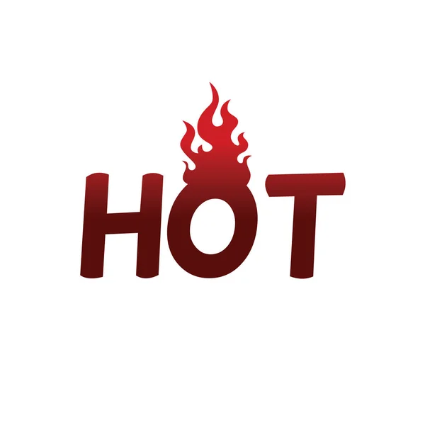 Hot icon template — Stock Vector