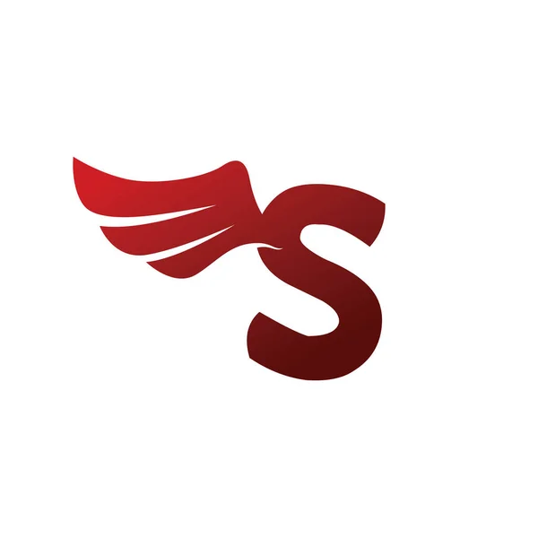 Logo litery S z skrzydła — Wektor stockowy