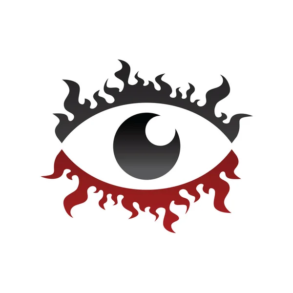 Brennendes Augensymbol — Stockvektor