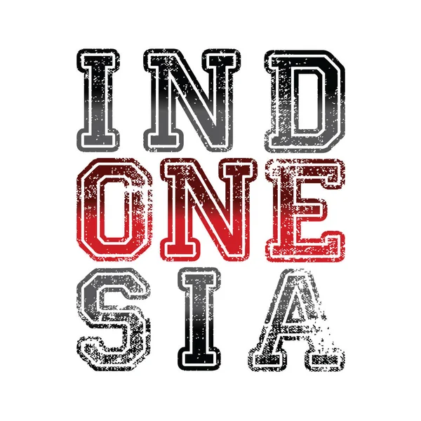 Indonesia logo print - Stok Vektor