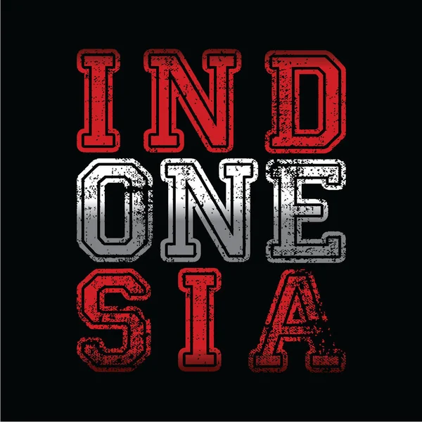 Indonesia logo print - Stok Vektor