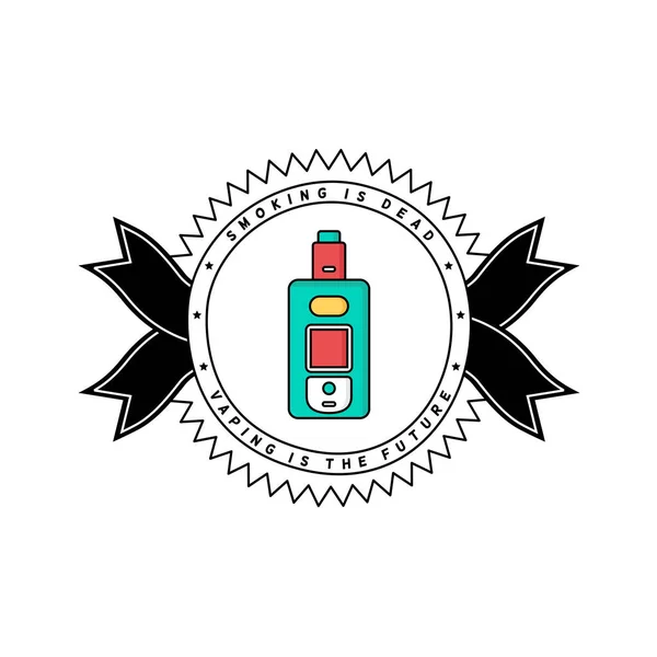 Elektronische draagbare vaporizer logo — Stockvector