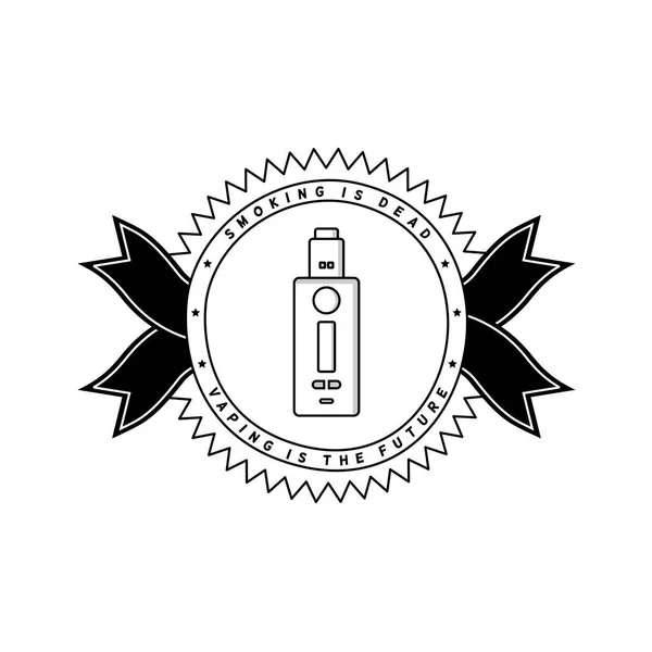 Logo elektroniczny przenośny odparowalnik — Wektor stockowy