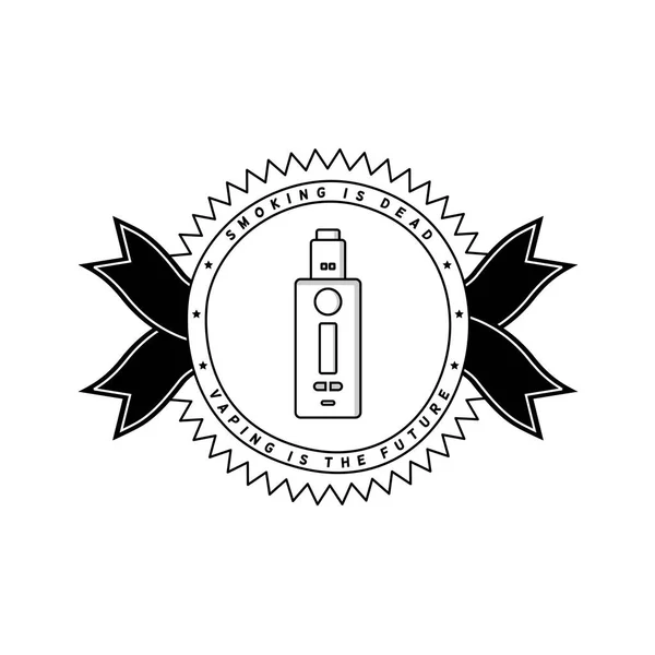 Elektronische draagbare vaporizer logo — Stockvector