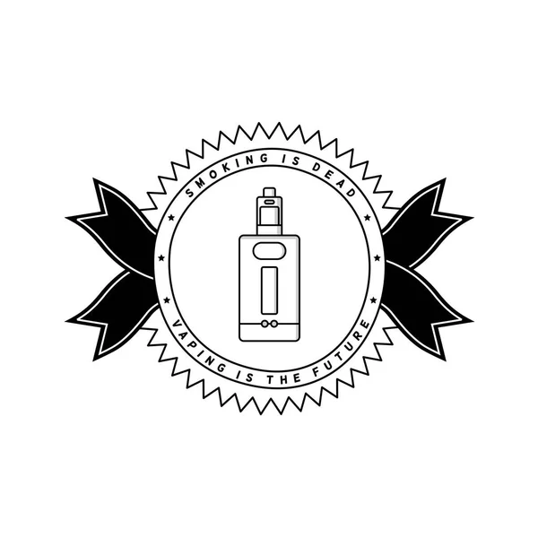 Logo vaporizer portabel elektronik - Stok Vektor
