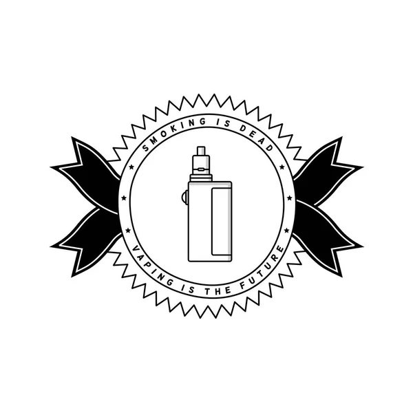 Logo vaporizer portabel elektronik - Stok Vektor