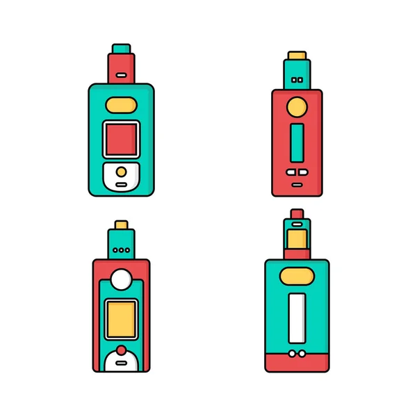 Pattern of portable vaporizers — Stock Vector