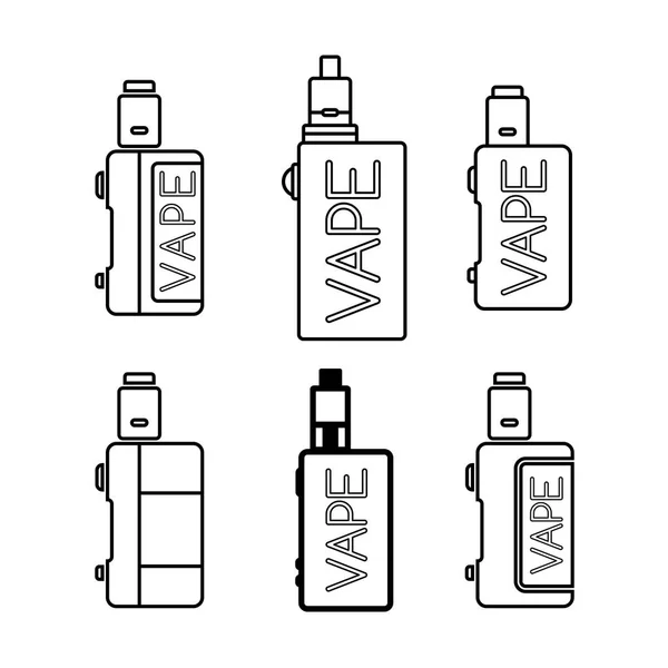 Conjunto de vaporizadores portátiles — Vector de stock