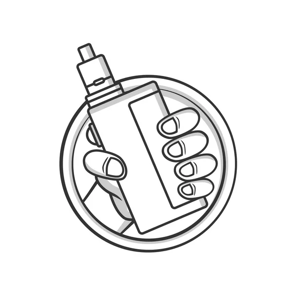 Hand holding vape — Stock Vector