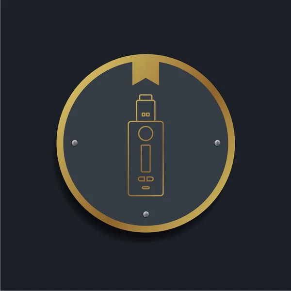 電子ポータブル気化器ロゴ — ストックベクタ