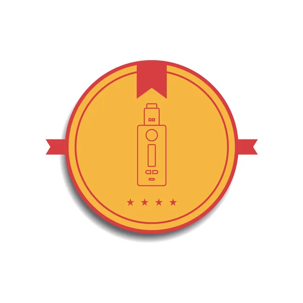 Elektronische draagbare vaporizer logo — Stockvector