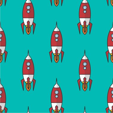 karikatür roket gemisi