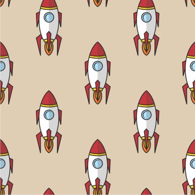 karikatür roket gemisi