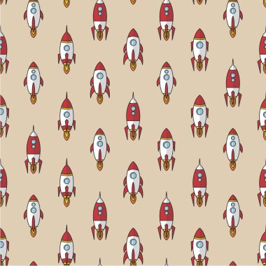 karikatür roket gemisi