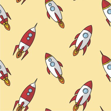 karikatür roket gemisi