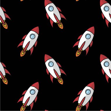 karikatür roket gemisi