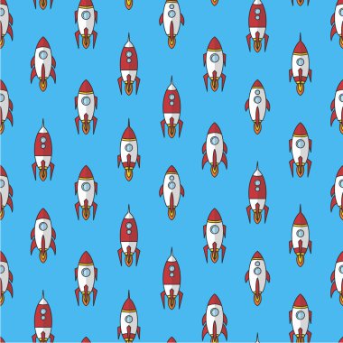 karikatür roket gemisi