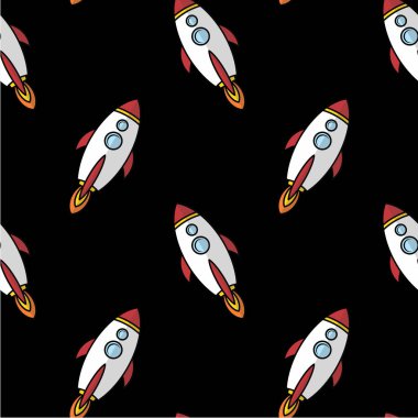 karikatür roket gemisi