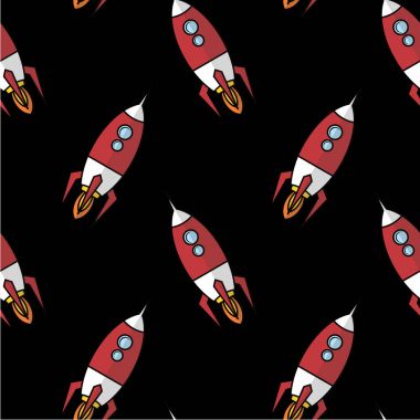 karikatür roket gemisi