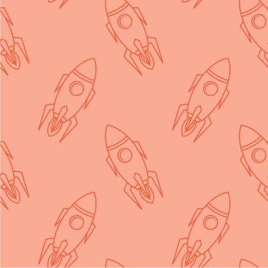 karikatür roket gemisi