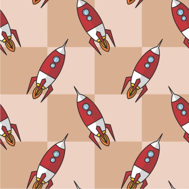 karikatür roket gemisi