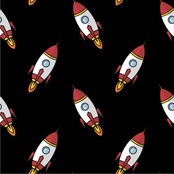 Cartoon rocket ship — Stock Vector