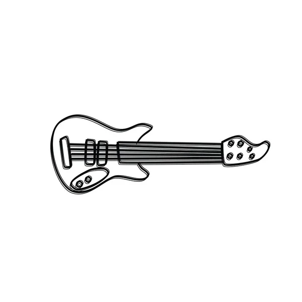 Rock guitar art theme — Stock Vector