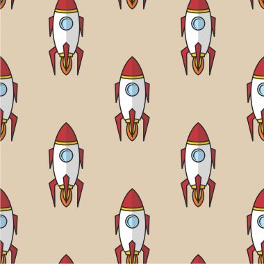 karikatür roket gemisi