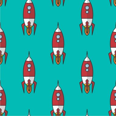 karikatür roket gemisi