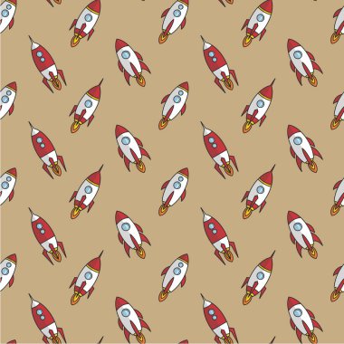 karikatür roket gemisi