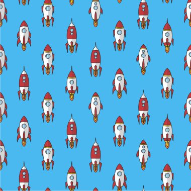 karikatür roket gemisi