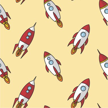 karikatür roket gemisi