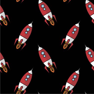 karikatür roket gemisi