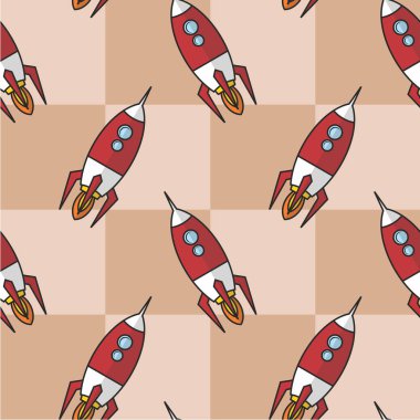 karikatür roket gemisi