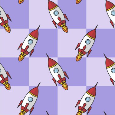 karikatür roket gemisi